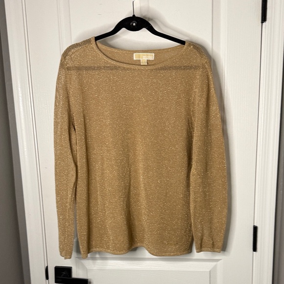 Michael Kors Gold Women's Crew Neck Sweater - Picture 1 of 6